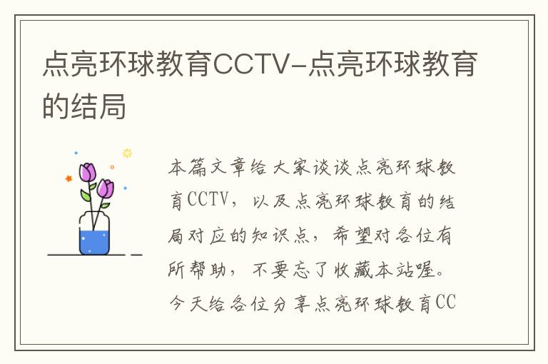 点亮环球教育CCTV-点亮环球教育的结局